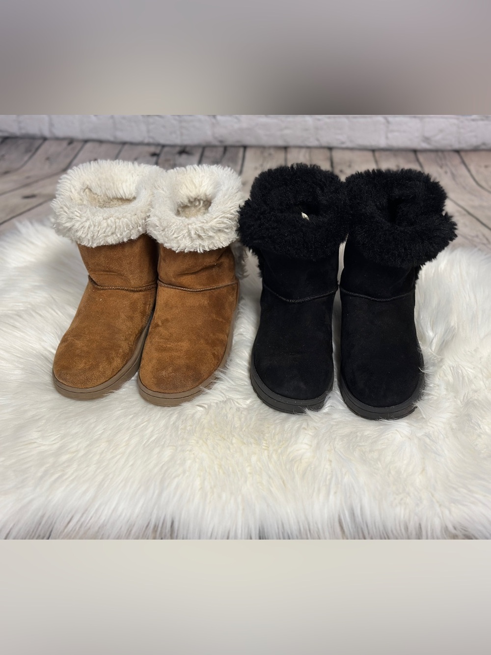 2 Sonoma Kids Faux-Shearling Boots - Brown & Black
